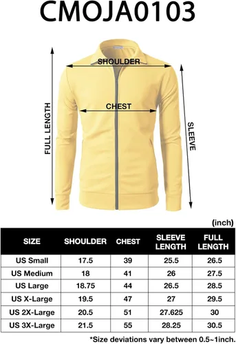 Vista 7 de H2H Chaqueta ligera con cremallera y manga larga para hombre