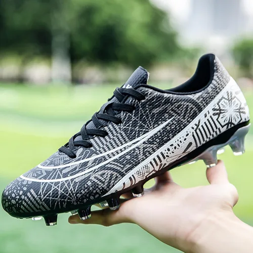 Vista 3 de Zapatos de fútbol para hombre, botas de fútbol para exteriores, transpirables, atléticas, para entrenamiento, fútbol sala profesional