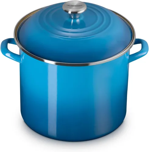 Vista 30 de Le Creuset - Olla tradicional esmaltada en acero, 12 cuartos de galón, Oliva con pomos de acero inoxidable