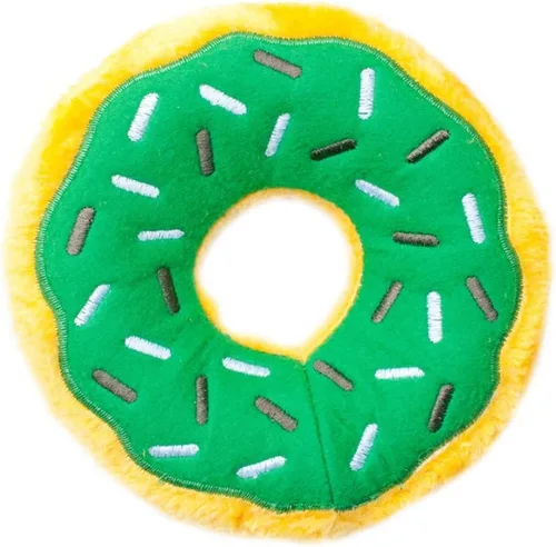 Vista 6 de ZippyPaws - Mini Donutz - Juguete de peluche chirriante sin relleno para perros - Arándano