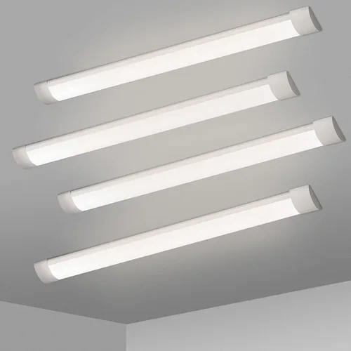 Vista 14 de KILIPOL Luz LED de listón de 2 pies, luces de tubo LED delgadas montadas en superficie de techo, 20 W 4000 K blanco neutro para oficina, tienda, 2