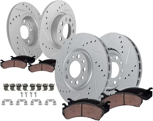Vista 14 de Detroit Axle - Kit de frenos delanteros para Toyota 2007-2016 Tundra, 2008-2016 Sequoia, Pastillas de freno cerámicos para pinza de freno de disco