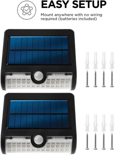 Vista 7 de Home Zone Luz exterior con sensor de movimiento de seguridad, luz solar para exteriores, modo de iluminación doble, montaje en pared, luz de acento