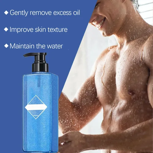 Vista 2 de Aquablue Gel de ducha Aquablue con aroma de larga duración, hidratación para el cuidado de los poros de limpieza profunda, gel de baño hidratante