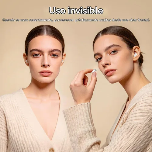 Vista 4 de Auriculares invisibles Bluetooth para dormir inalámbricos pequeños con cancelación de ruido, auriculares planos para dormir de lado, impermeables