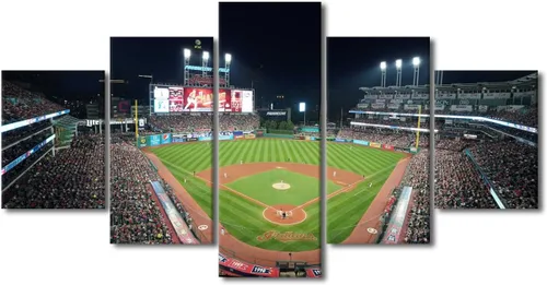 Vista 82 de Arte para pared, lienzo para estadio deportivo, arte para pared, diseño de campo de Wrigley en Chicago, pinturas de Chicago, impresiones sobre