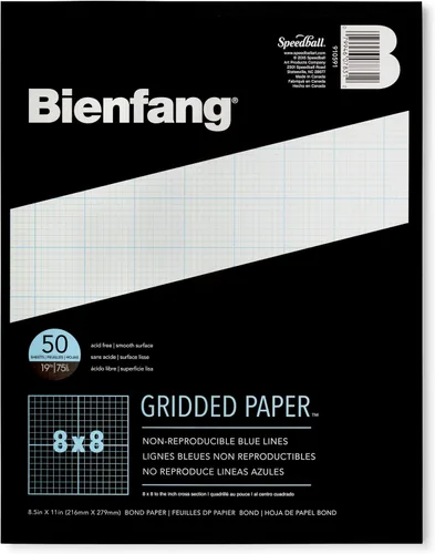 Vista 15 de Bienfang Designer Grid - Bloc de papel cuadriculado, sección cruzada de 10x10, 8.5 x 11 pulgadas, 50 hojas Sección transversal 10x10