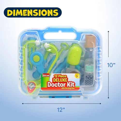 Vista 3 de Kit de médico de Kidzlane para niños - Juego de médico para niños con estetoscopio electrónico - Juego de médico para niños - Juego de médico