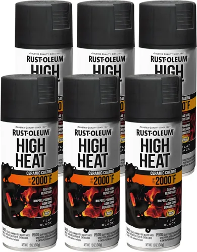 Vista 4 de Rust-Oleum 260771 Pintura en aerosol de alto calor automotriz, 11 onzas, transparente