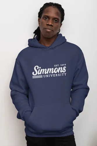 Vista 3 de CreateMyTee Sudadera con capucha vintage de la Universidad Simmons