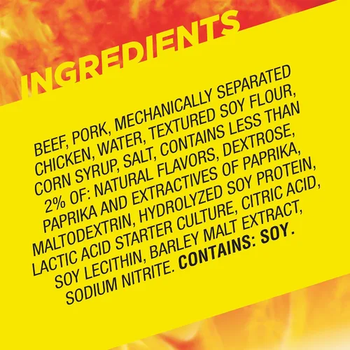 Vista 2 de Slim Jim - Palitos de carne seca ahumada, sabor picante, 0.28 onzas, 14
