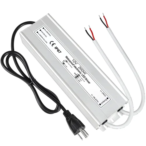 Vista 10 de LightingWill transformador impulsor LED 30 vatios, impermeable IP67, fuente de alimentación, 90-265V CA a 12V CC de baja tensión, adaptador