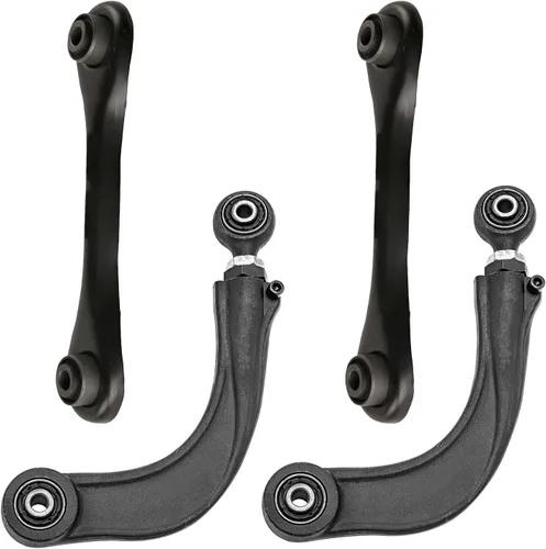 Vista 60 de Detroit Axle - 4 piezas de brazos de control traseros para Ford C-Max, Focus, Mazda 3 5, Volvo C30, C70, S40, V50, 4 brazos de control superiores e