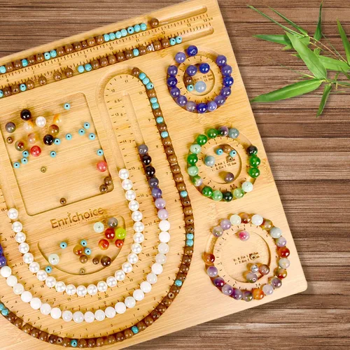 Vista 6 de Enrichoice Conjunto de tableros de cuentas multifuncionales para la fabricación de joyas de diseño con cubierta, hermosa inscripción en la parte