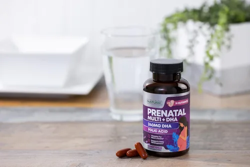 Vista 9 de Vitaminas prenatales para mujeres – Multivitamínico con DHA, ácido fólico, vitamina C, B12, hierro y omega-3 – Suplemento antes, durante y después