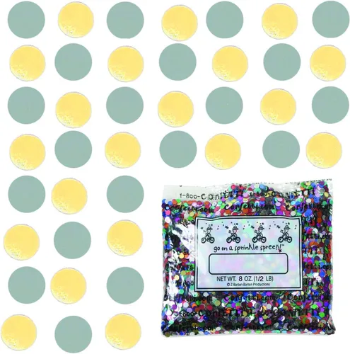 Vista 227 de Confetti Circle 1/4" Negro, Azul Marino Combo - 2 bolsas de media onza (1 oz) (8550/9971)