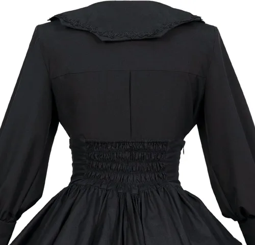 Vista 6 de Taamlou Vestido victoriano para mujer, conjunto de 2 piezas, falda steampunk, disfraz gótico vintage