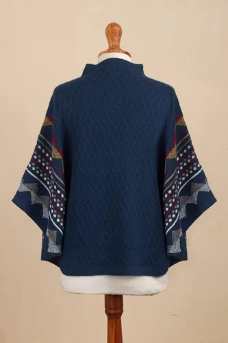 Vista 5 de NOVICA Poncho de alpaca 100% bebé, Jane