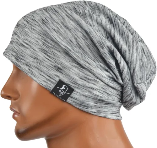 Vista 4 de Gorro de verano con diseño de calavera, a rayas, delgadoo, holgado para hombre