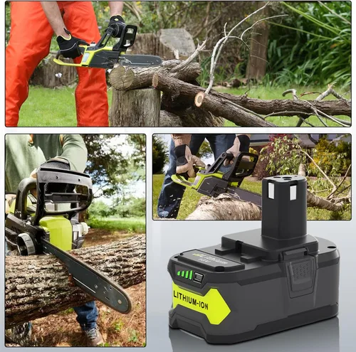 Vista 6 de Paquete de 2 baterías de repuesto de 6000mAh P108 para Ryobi 18V batería y cargador compatible con P108 P107 P105 P104 P103 P102 P190 PBP005 PBP006