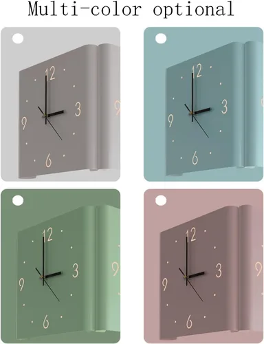 Vista 3 de KYOFIS Reloj de pared Corne de doble cara, reloj de pared digital de esquina con escala numeral, funciona con pilas, reloj de pared silencioso