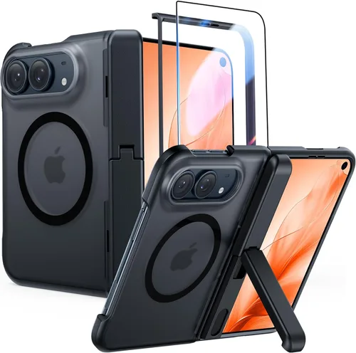 Vista 62 de FNTCASE Funda para iPhone 17 Pro: Fundas delgadas translúcidas de color azul claro compatibles con MagSafe, protección completa de la cámara
