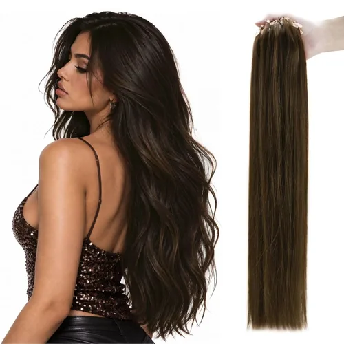 Vista 22 de RUNATURE K Tip - Extensiones de cabello humano real, ombré, pelo corto