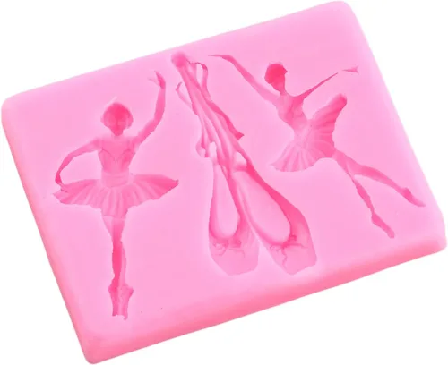 Vista 5 de Molde de fondant para bailarinas de ballet, molde de silicona para decoración de pasteles, decoración de cupcakes, caramelo y goma de mascar