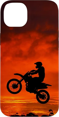 Vista 15 de Carcasa para iPhone 16 Motocross Dirt Bike Jump Sunset