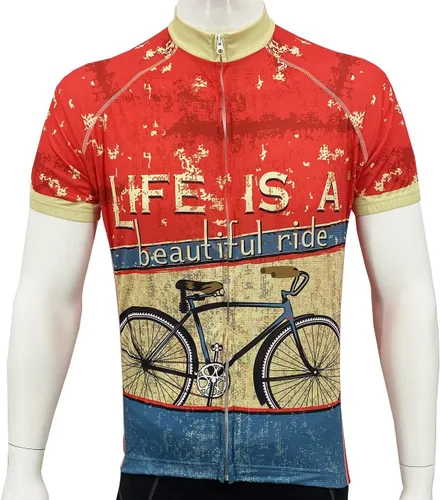 Vista 9 de Life is A Beautiful Ride - Camiseta de ciclismo para hombre