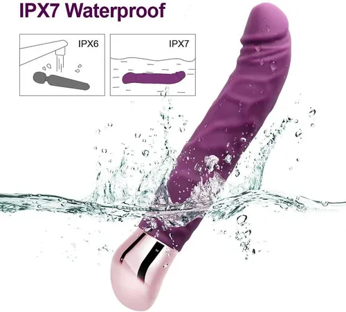 Vista 3 de Vibrador realista recargable para mujeres, estimulación del punto G y del clítoris con 10 modos de vibración, juguete sexual para adultos
