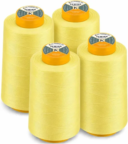 Vista 15 de AK Trading Paquete de 4 Conos de Hilo de Coser Multiusos Aqua (6000 Yardas Cada Uno) de Carretes de Hilo de Poliéster de Alta Resistencia a la Agua