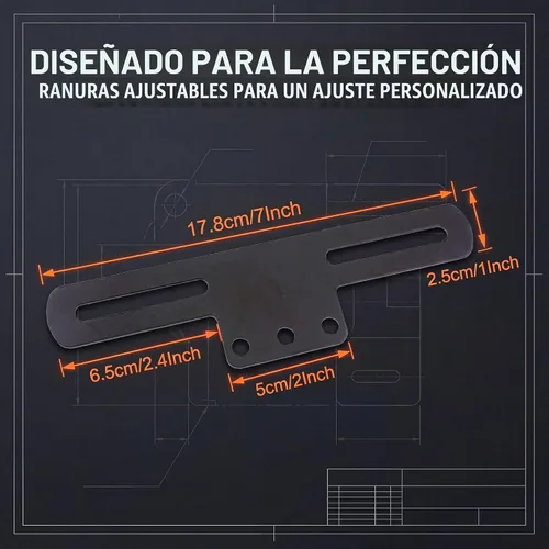 Vista 5 de Soporte para placa de matrícula de motocicleta de aleación