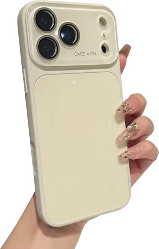 Vista 9 de Caseative Funda para iPhone 18 Pro Max, color negro Protección de lente de cámara de cristal, cubierta trasera esmerilada magnética compatible