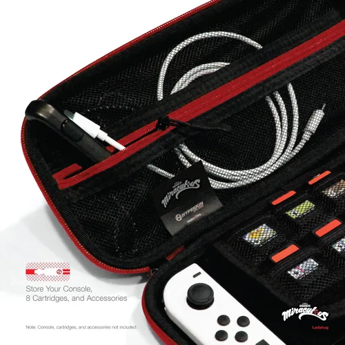 Vista 4 de Hyperkin Limited Edition Official Miraculous EVA Hard Shell Protective Travel Carrying Case Officially Licensed - For Nintendo Switch OLED