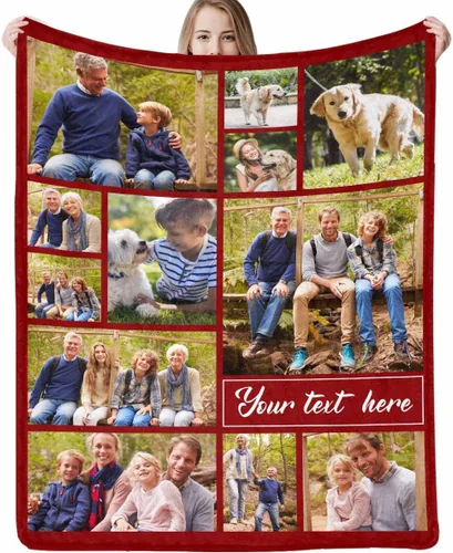 Vista 17 de Regalos para papá, manta de regalo personalizada con imagen, manta personalizada para el Día del Padre con foto, manta personalizada de cumpleaños