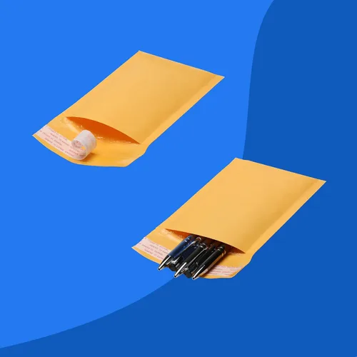 Vista 4 de The Boxery Sobres de burbujas de papel kraft de 4 x 8 pulgadas 500 sobres acolchados incluidos – Bolsas de envío autosellantes – #000