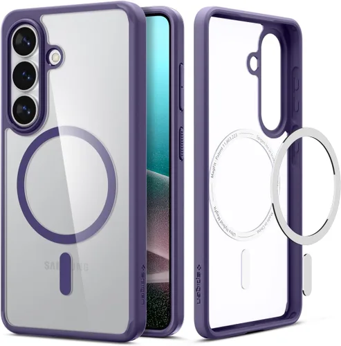 Vista 39 de Spigen Ultra Hybrid Metal Ring MagFit Diseñado para Funda Galaxy S24 Ultra (2024) [Protección de Grado Militar] Compatible con MagSafe - Blanco