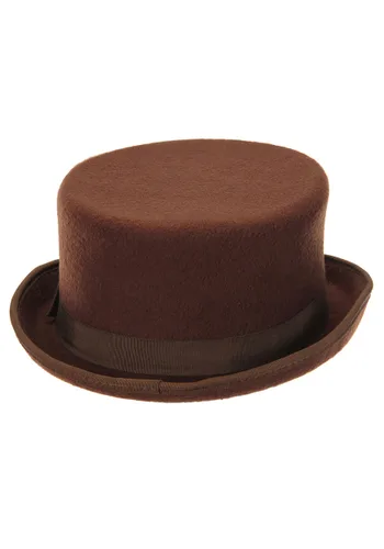 Vista 4 de Sombrero Top Hat Marrón John Bull para Disfraz Multicolor