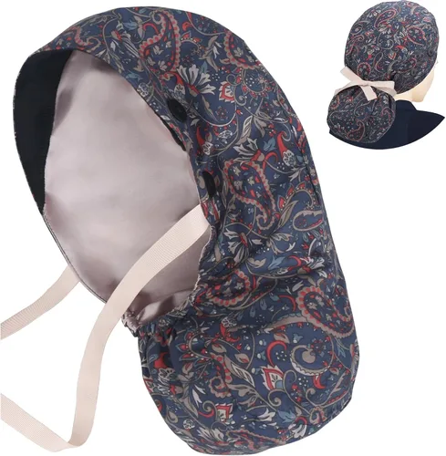 Vista 28 de Scrub Caps for Women Surgical Caps Nurse Hat Functional Ponytail Holder for Long Hair Single or Satin-Lined