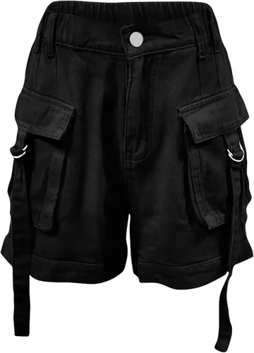 Vista 5 de Zhensanguo Women's Relaxed Cargo Short with Pockets Summer Denim Cargo Pants Loose Hiking Shorts