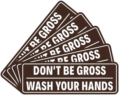 Vista 23 de Letrero de puerta o pared con texto en inglés "Don't Be Gross ("No seas gros") con texto en inglés "Don't Be G