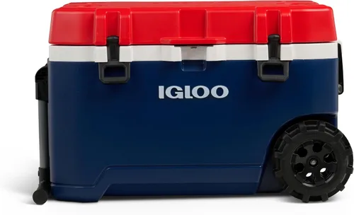 Vista 9 de Igloo Trailmate - Hielera con ruedas de 52 cuartos de galón, baúl de hielo rígido aislado, Americana