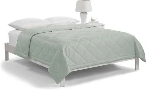 Vista 9 de Serta Manta alternativa de plumón para cama, funda 100% algodón, liberación de manchas Scotchgard, Full/Queen, carbón