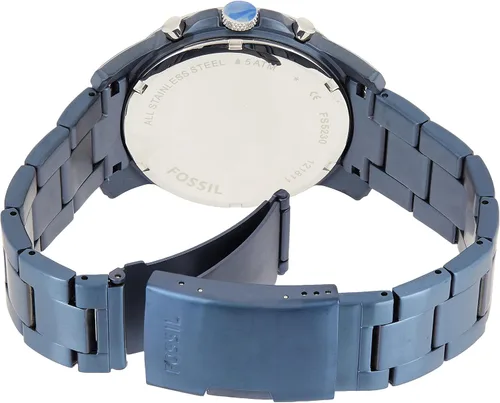 Vista 2 de Fossil cuarzo acero inoxidable reloj Casual de los hombres color azul Modelo fs5230