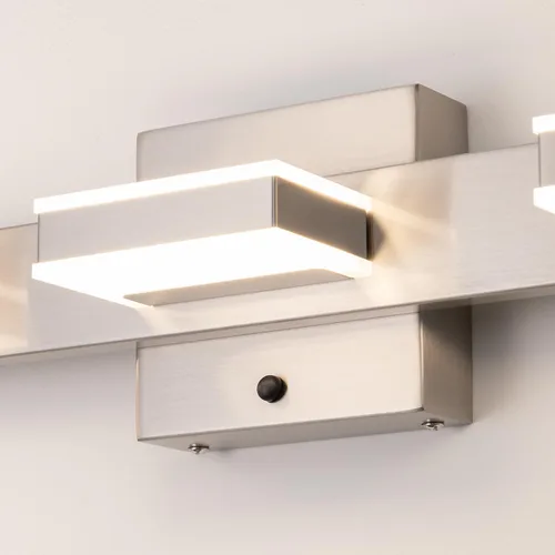 Vista 9 de Mirrea 20" 3 luces LED 3CCT níquel cepillado tocador tocador luminaria