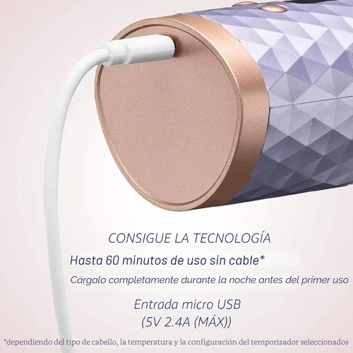 Vista 4 de Conair Unbound Rizador Automático Inalámbrico - Rizador Automático Recargable para Rizos u Ondas