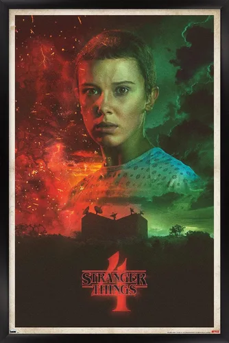 Vista 8 de Trends International Netflix Stranger Things: Season 4 - Póster de pared de once hojas, 14.725 x 22.375 pulgadas, versión enmarcada de madera