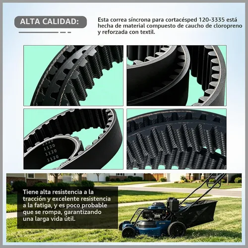 Vista 6 de 120-3335 Cinturón para cortacésped Toro Timemaster y Exmark 30
