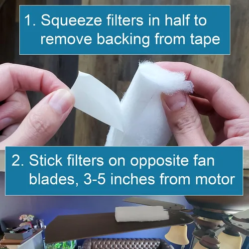 Vista 7 de BioStrike Paquete de 8 filtros de basura Magic y 6 unidades para ventilador de techo